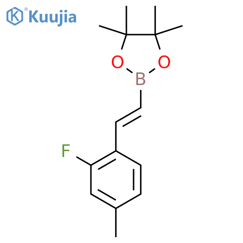 2-(2-Fluoro-4-methylstyryl)-4,4,5,5-tetramethyl-1,3,2-dioxaborolane structure