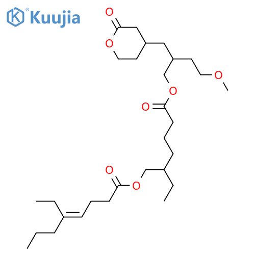 2-Ethyl-6-[4-methoxy-2-[(tetrahydro-2-oxo-2H-pyran-4-yl)methyl]butoxy]-6-oxohexyl 5-ethyl-4-octenoate structure