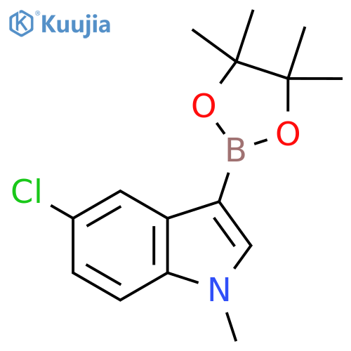 5-chloro-1-methyl-3-(4,4,5,5-tetramethyl-1,3,2-dioxaborolan-2-yl)indole structure