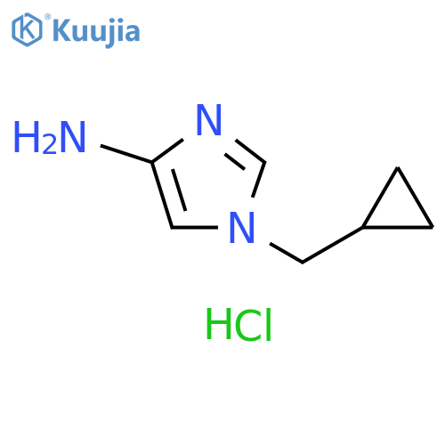 1H-Imidazol-4-amine, 1-(cyclopropylmethyl)-, hydrochloride (1:2) structure