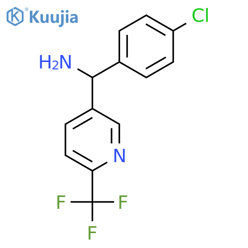 (4-Chlorophenyl)-[6-(trifluoromethyl)pyridin-3-yl]methanamine structure