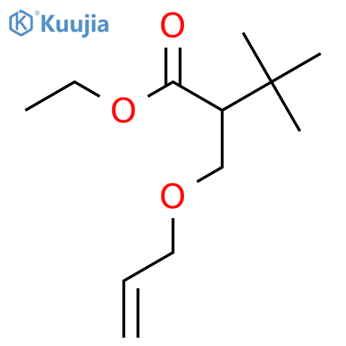 Ethyl 3,3-dimethyl-2-(prop-2-enoxymethyl)butanoate structure