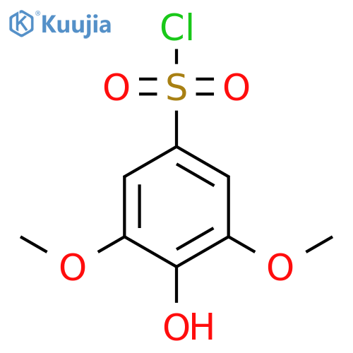 4-Hydroxy-3,5-dimethoxybenzene-1-sulfonyl chloride structure
