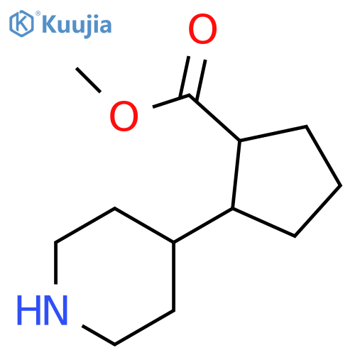 Methyl 2-(4-piperidinyl)cyclopentanecarboxylate structure