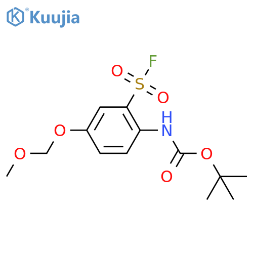 tert-butyl N-[2-(fluorosulfonyl)-4-(methoxymethoxy)phenyl]carbamate structure