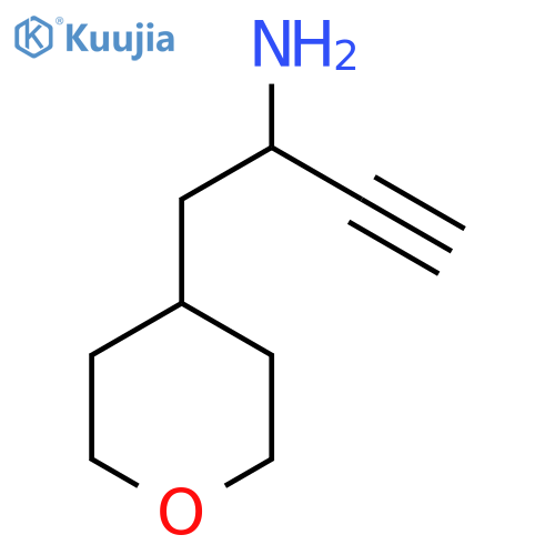1-(Oxan-4-yl)but-3-yn-2-amine structure
