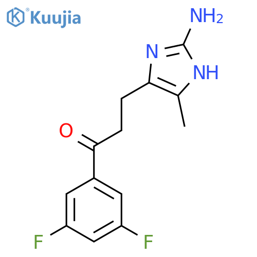 3-(2-amino-5-methyl-1H-imidazol-4-yl)-1-(3,5-difluorophenyl)propan-1-one structure