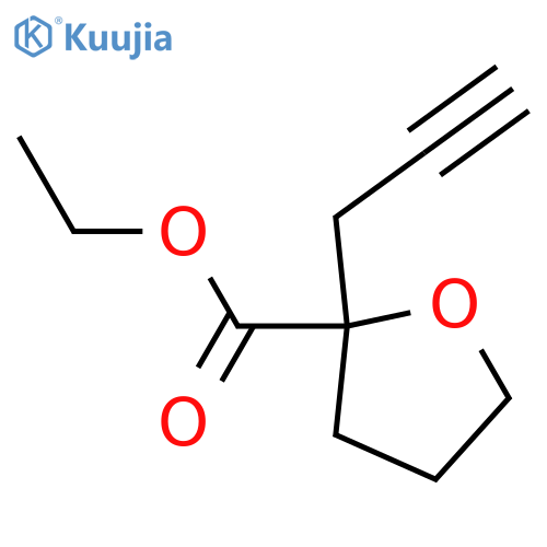 2-Furancarboxylic acid, tetrahydro-2-(2-propyn-1-yl)-, ethyl ester structure