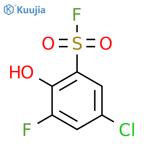 5-Chloro-3-fluoro-2-hydroxybenzene-1-sulfonyl fluoride structure