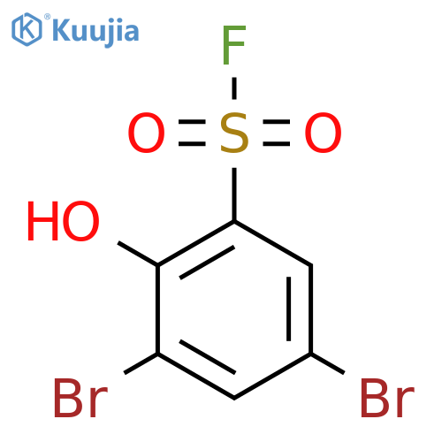 3,5-Dibromo-2-hydroxybenzene-1-sulfonyl fluoride structure