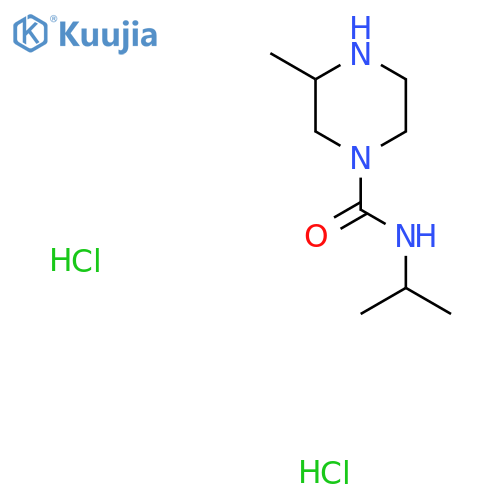 3-Methyl-N-propan-2-ylpiperazine-1-carboxamide;dihydrochloride structure