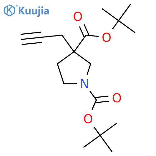 1,3-Pyrrolidinedicarboxylic acid, 3-(2-propyn-1-yl)-, 1,3-bis(1,1-dimethylethyl) ester structure