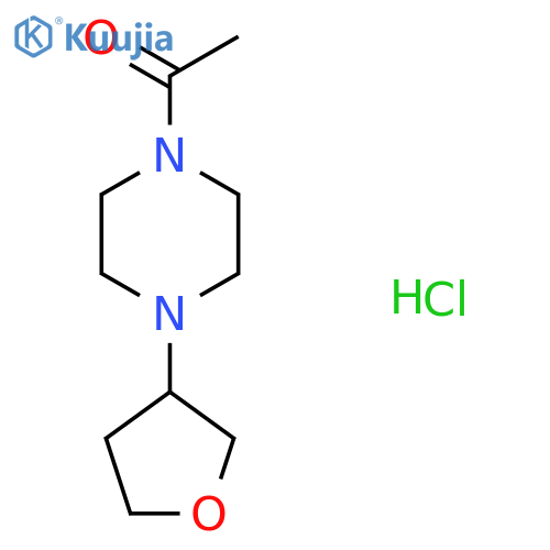 1-[4-(Oxolan-3-yl)piperazin-1-yl]ethan-1-one hydrochloride structure