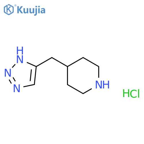 Piperidine, 4-(1H-1,2,3-triazol-5-ylmethyl)-, hydrochloride (1:2) structure