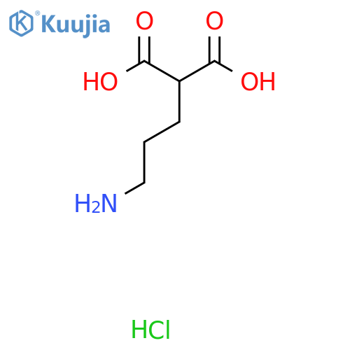 2-(3-Aminopropyl)propanedioic acid;hydrochloride structure