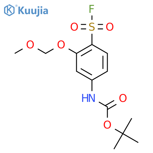 tert-butyl N-[4-(fluorosulfonyl)-3-(methoxymethoxy)phenyl]carbamate structure