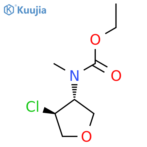 Ethyl N-[(3R,4S)-4-chlorooxolan-3-yl]-N-methylcarbamate structure