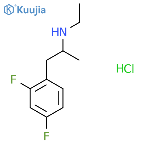 1-(2,4-Difluorophenyl)-N-ethylpropan-2-amine;hydrochloride structure