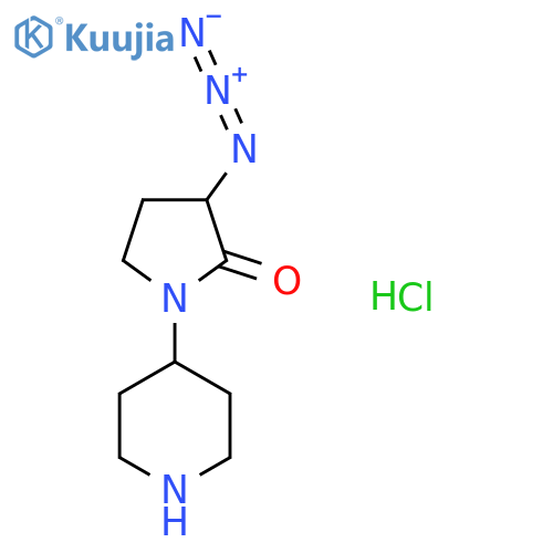 3-Azido-1-piperidin-4-ylpyrrolidin-2-one;hydrochloride structure