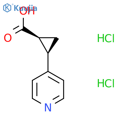 (1S,2R)-2-(PYRIDIN-4-YL)CYCLOPROPANE-1-CARBOXYLIC ACID 2HCL structure