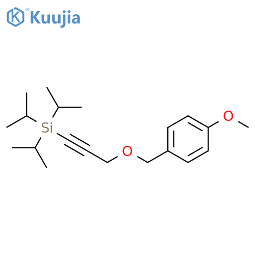 Benzene, 1-methoxy-4-[[[3-[tris(1-methylethyl)silyl]-2-propyn-1-yl]oxy]methyl]- structure