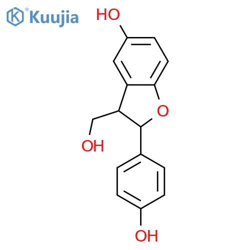 2,3-Dihydro-5-hydroxy-2-(4-hydroxyphenyl)-3-benzofuranmethanol; (2R,3S)-form structure