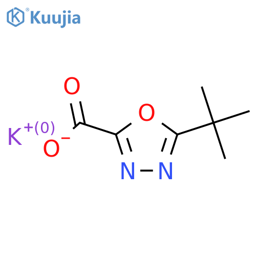 Potassium 5-tert-butyl-1,3,4-oxadiazole-2-carboxylate structure
