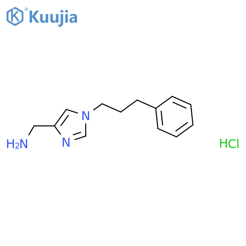 (1-(3-phenylpropyl)-1H-imidazol-4-yl)methanamine hydrochloride structure