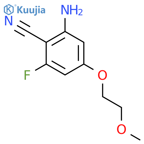 2-Amino-6-fluoro-4-(2-methoxyethoxy)benzonitrile structure