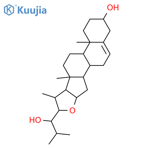 16,22-Epoxy-26,27-dinorergost-5-ene-3,23-diol; (3β,16β,22R,23S)-form structure