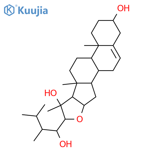 16,22-Epoxyergost-5-ene-3,20,23-triol; (3β,16β,20R,22S,23S,24ξ)-form structure