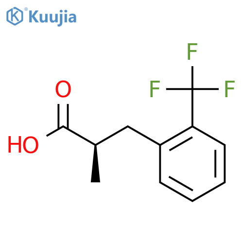 (2R)-2-Methyl-3-[2-(trifluoromethyl)phenyl]propanoic acid structure