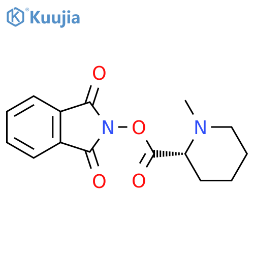 1,3-dioxo-2,3-dihydro-1H-isoindol-2-yl (2R)-1-methylpiperidine-2-carboxylate structure