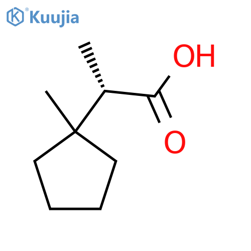 (2S)-2-(1-Methylcyclopentyl)propanoic acid structure