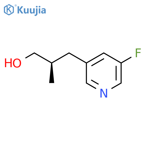 (2R)-3-(5-Fluoropyridin-3-yl)-2-methylpropan-1-ol structure