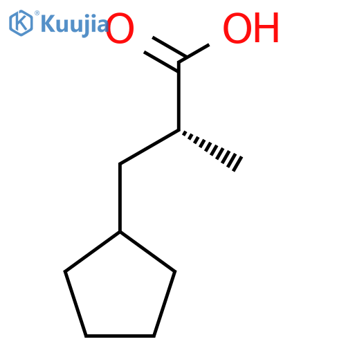 (2R)-3-Cyclopentyl-2-methylpropanoic acid structure