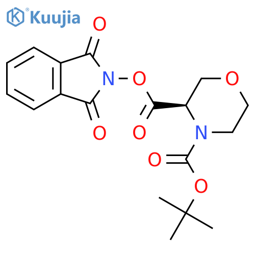 4-tert-butyl 3-(1,3-dioxo-2,3-dihydro-1H-isoindol-2-yl) (3R)-morpholine-3,4-dicarboxylate structure