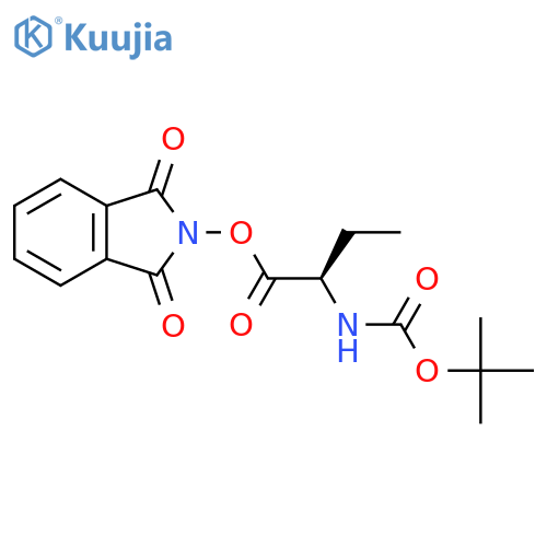1,3-dioxo-2,3-dihydro-1H-isoindol-2-yl (2R)-2-{[(tert-butoxy)carbonyl]amino}butanoate structure