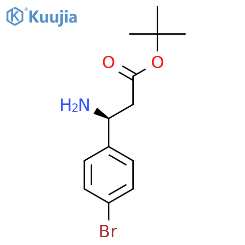 Tert-butyl (3S)-3-amino-3-(4-bromophenyl)propanoate structure