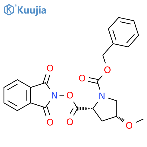 1-benzyl 2-(1,3-dioxo-2,3-dihydro-1H-isoindol-2-yl) (2R,4R)-4-methoxypyrrolidine-1,2-dicarboxylate structure