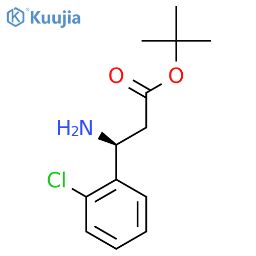 Tert-butyl (3S)-3-amino-3-(2-chlorophenyl)propanoate structure