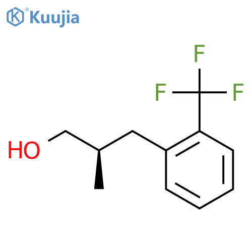 (2R)-2-Methyl-3-[2-(trifluoromethyl)phenyl]propan-1-ol structure