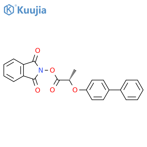 1,3-dioxo-2,3-dihydro-1H-isoindol-2-yl (2S)-2-(4-phenylphenoxy)propanoate structure