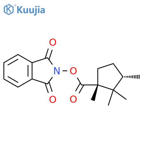1,3-dioxo-2,3-dihydro-1H-isoindol-2-yl (1R,3S)-1,2,2,3-tetramethylcyclopentane-1-carboxylate structure