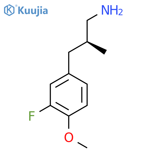 (2S)-3-(3-Fluoro-4-methoxyphenyl)-2-methylpropan-1-amine structure