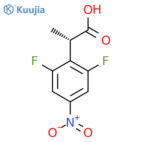 (2S)-2-(2,6-Difluoro-4-nitrophenyl)propanoic acid structure