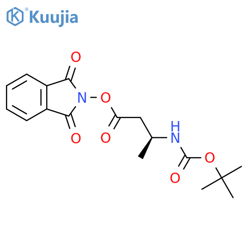 1,3-dioxo-2,3-dihydro-1H-isoindol-2-yl (3S)-3-{[(tert-butoxy)carbonyl]amino}butanoate structure