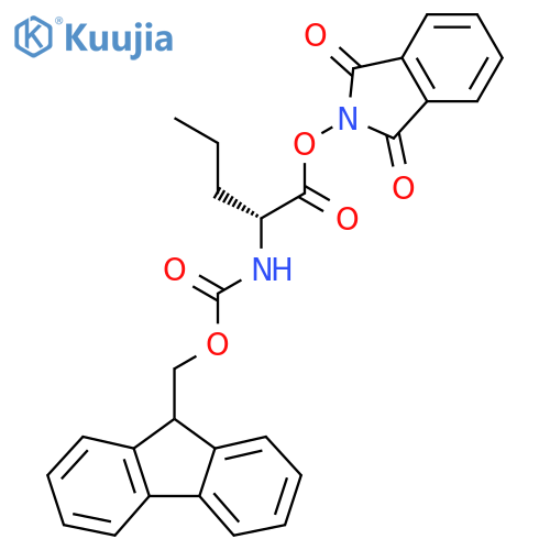 1,3-dioxo-2,3-dihydro-1H-isoindol-2-yl (2R)-2-({[(9H-fluoren-9-yl)methoxy]carbonyl}amino)pentanoate structure