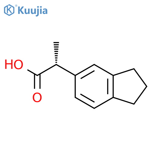 (2R)-2-(2,3-Dihydro-1H-inden-5-yl)propanoic acid structure