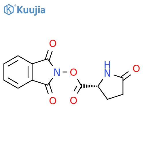 1,3-dioxo-2,3-dihydro-1H-isoindol-2-yl (2R)-5-oxopyrrolidine-2-carboxylate structure